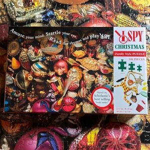 🧩 500 piece I Spy Christmas Family style puzzle. Assemble and solve. Complete.